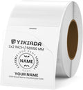 Clear Thermal Labels Vinyl 2 × 2 Inch Self-Adhesive Square Stickers Roll Waterproof Printer Direct Decals Package Seal for QR Code Envelope Office Retail Home 300 PCS