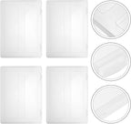 4pcs File Storage Box Clear Wear-resistant Plastic Document Organizer for Office Home Travel Portable Multipurpose File Box Case for Paper Receipts Magazine Protection