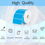 STARLIBOO 2x3 inch Color Direct Thermal Labels for Shipping, Barcodes, Address, Thermal Labels Stickers Compatible with Rollo Label Printer & Zebra- Blue