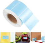 PartyKindom Self-Adhesive Thermal Label Roll Sky Blue Price Sticker for Printer Scratch-Resistant Packaging Barcode Stickers for Address and Parcel