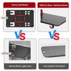 Foldable Platform Push Cart Dolly – 330lbs Heavy Duty Flat Bed Cart with 360° TPR Mute Wheels & Anti-Collision Strips, Easy Maneuver for Household Tasks & Moving, Black Red