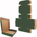 25 Pack Corrugated Packaging Box Mailers Shipping, Green Recyclable Cardboard Small Gift Mailer Boxes for Shipping Packaging Craft Gifts Giving Products, Green (9 x 6 x 2 Inch)