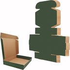 25 Pack Corrugated Packaging Box Mailers Shipping, Green Recyclable Cardboard Small Gift Mailer Boxes for Shipping Packaging Craft Gifts Giving Products, Green (9 x 6 x 2 Inch)