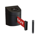 Crowd Control Warehouse - CCW Series WMB-220 Fixed Wall Mount Retractable Belt Barrier - 15 Foot, Red"Danger - Keep Out" White Letters Belt with Black ABS Case