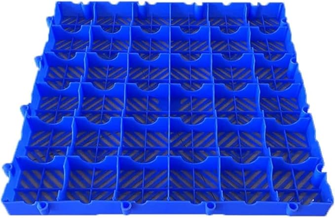 Plastic Pallet, 23.6x15.7x2IN Waterproof Storage Grid Pad, Lightweight Nestable Floor Pallets, 2pcs HDPE Breathable Grids Article Racks for Garage Supermarket Basement