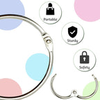 OWLKELA 2 Inch 15 Pack Loose Leaf Binder Rings, Keychain Key Ring with Metal Nickel Plated for Index Cards, Ideal for School, Home, or Office
