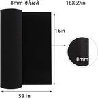 AMZQNART EVA Foam 8mm, Cosplay Foam 16 x 59in (6.5sqft) Black, Suitable for Large Cosplay Modeling, DIY Projects, Crafts, Ultra High Density 90 kg/m3