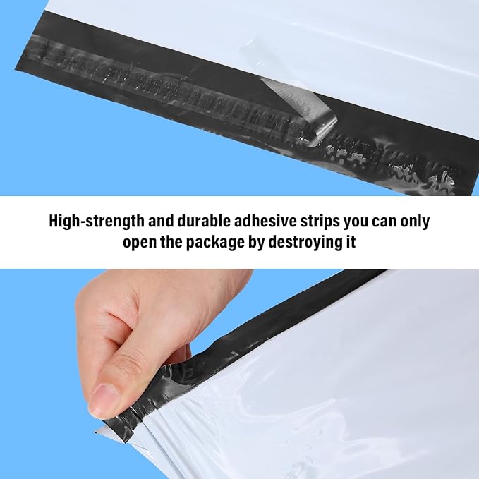 Outus 120 Pcs Poly Mailer Envelope 4 Sizes Shipping Bags Self Adhesive Clasp Envelope Self Adhesive Tear Proof Mailing Covers(13 x 17 In, 15 x 20 In, 16 x 22 In, 18 x 24 in,White)
