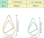 Multicolor Paperclips Metal Paper Clips Colored Paper Clamp Note Clips for School Office Wedding (100 Pieces)