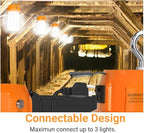 400W LED Temporary Work Light with ON/Off Switch & Hook, 56,000LM 5000K Daylight, Portable Hanging Construction Site Light for Jobsite, Warehouse, Workshop, Outdoor Projects