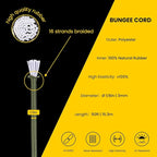 Bungee Cord Elastic Shock Cord 1/8" x 50' Bungee Rope for DIY, Tie Downs, Kayak and Outdoor - Army Green