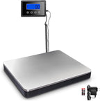 Fuzion Shipping Scale 360lb x 0.1lb, Stainless Steel Postal Scale with Timer/Hold/Tare, Digital Shipping Scale for Packages/Luggage, Battery & AC Adapter