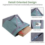 Insulated Reusable Tote Bag for Grocery Shopping for Women/Men, Waterproof Cooler Bags for Travel/Beach/Picnic, Pizza/Food Delivery Bag to Keep Food Cold/Hot for Catering (Oxford Cloth, Green)