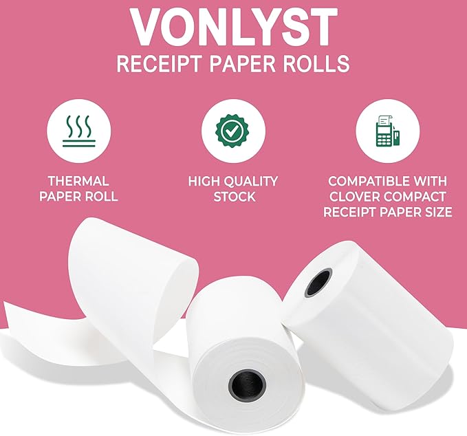 Compatible Clover Compact Countertop POS Thermal Receipt Paper 2 1/4 x 55 (50 rolls)