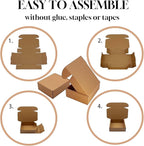 Shipping Boxes 8x7x2 inch 25 Pack,Brown Corrugated Boxes Mailer Packaging for Mailing Small Business，E-Commerce Gift Boxes for Wrapping Present Moving Storage Heavy Duty Recycled Cardboard Boxes