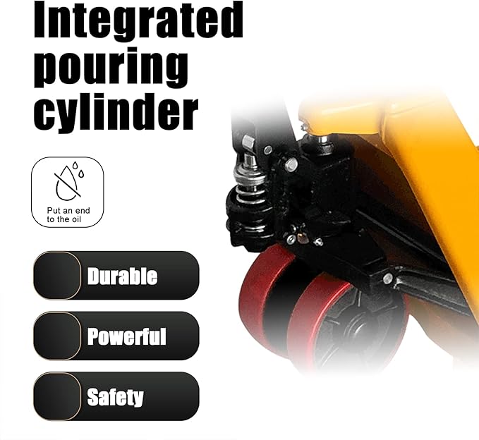 APOLLOLIFT Pallet Jack Truck, 5500lbs Capacity 27" W x 48" L Forks Manual Standard Duty Pallet Truck for Industrial Use-PU Wheel for Warehouse