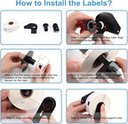 12 Rolls Replace for Brother DK-1201 (1.1" x 3.5") Address Label, 400 Stickers/roll for QL-800 810W 820NWB 600 Printer, 1 Frame + 4800 Label Refills, Barcode & All Purpose Die-Cut DK Label