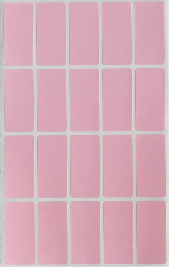 Pastel Pink Small Sticker Sheets (40mm x 19mm) - 2160 Pack, File Folder Label Rectangular Stickers for Labeling 1.57 x 0.75 inch