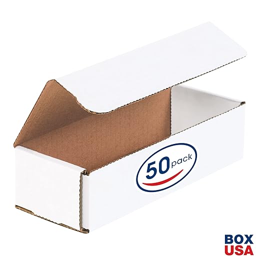 Box USA BM832 8"L x 3"W x 2"H, White (Pack of 50)