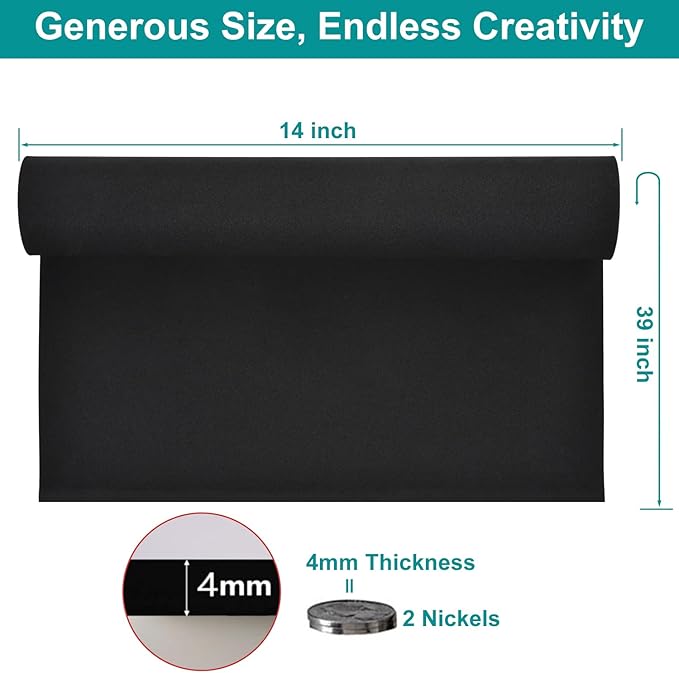 EVA Foam Roll - EVA Foam Sheets for Crafts,Cosplay Costume,DIY Projects - High Density Foam - 4mm Thick,39"x14"