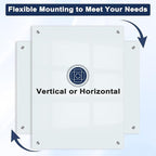 Magnetic Glass Whiteboard, 4' x 3' Glass Dry Erase Board for Wall, 48" x 36" Large Frameless White Board with 1 Marker Tray and 3 Magnets for Office, Home, Classroom - Normal White