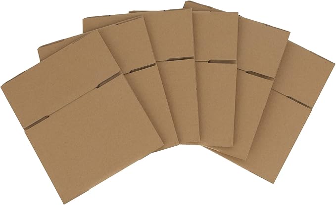 6x4x4 inches Shipping Boxes 50 Pack, Kraft Corrugated Small Cardboard Boxes for Mailing Packing, Brown