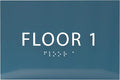 6" X4" Floor 1 Sign - ADA Compliant Tactile Graphics Grade 2 Braille Text | Wall Mount Plastic Directional Assistance, Floor Number Sign for Office, Schools, Hospitals, Apartments