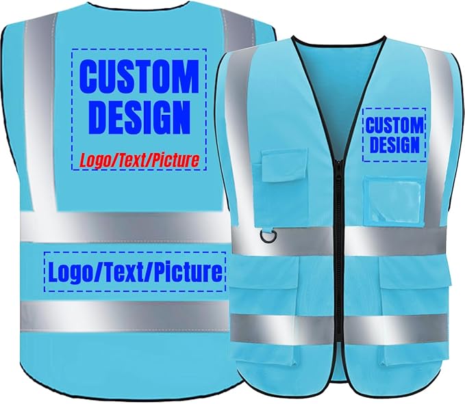 BeautyWill Custom Logo Safety Vest Class2 High Visibility Reflective Vest Breathable Construction Vest