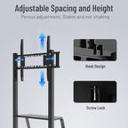 Mobile TV Cart,JYXOIHUB, Rooling TV Stand with Wheels for 32 to 70 Inch LCD LED OLED Plasma Flat Panel Screens up to 100lbs AVA1500-60-1P (Black)