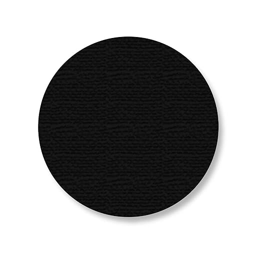 Mighty Line 3.75" Solid Dot Shaped Floor Marking Tape for Safety, Caution, Warning, Heavy-Duty, Peel and Stick, Adhesive Circle Spots, Industrial Quality, Black, Pack of 100