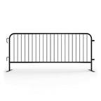 Angry Bull Barricades Metal Interlocking Steel Barricade (8.5 Ft. Heavy Duty, Flat Feet, Black Powder Coated, Set of 20)