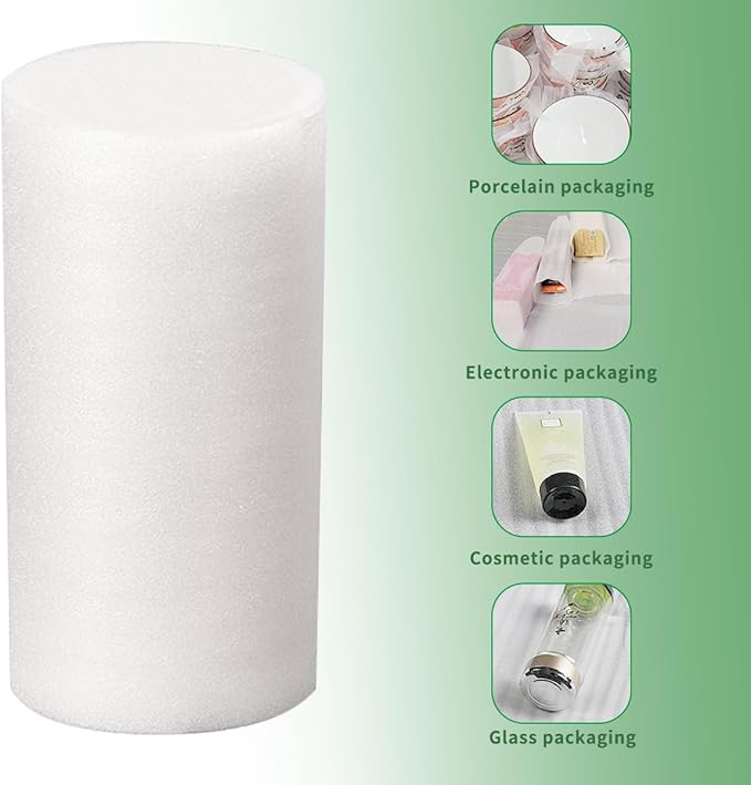 Moving Supplies, Foam Wrap Roll 16" Wide x 80' Length, For Protecting Fragile Articles,Furniture,Transportation Packing,Stuffing of Carton,with 30 Fragile Stickers