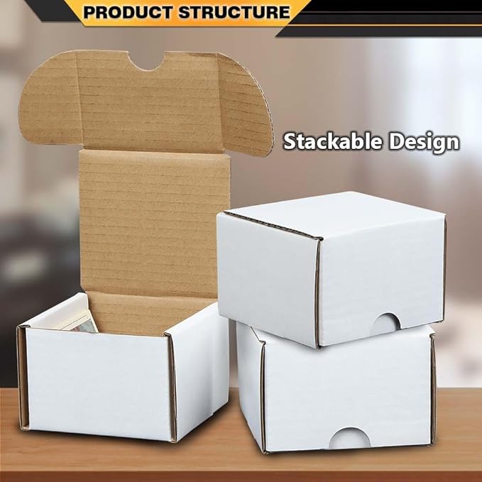 10pcs New Max Pro 200 count Cardboard Baseball/Trading Card Storage Boxes box White Corrugated Paper