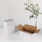 Hoikwo 8x5x3 Shipping Boxes Set of 25, White Corrugated Cardboard Box for Small Business for Packaging Mailing