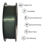 Geeetech Silk PLA Filament 1.75mm for 3D Printer, Dark Green Metal-Like Shiny PLA Filament 1kg (2.2lbs) Spool, Dimensional Accuracy +/- 0.02 mm, Metallic Silk Bronze