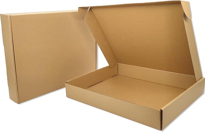Brown Shipping Boxes for Small Business Pack of 25-13x10x2 inches Cardboard Corrugated Mailer Boxes for Shipping Packaging Craft Gifts Giving Products