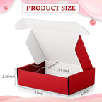 Spakon 50 Packs Shipping Boxes Cardboard Corrugated Mailer Packaging Boxes for Small Business Cute Small Box Cardboard Carton Box Mailers for Packaging Product(Red,9 x 6 x 2.36 Inches)
