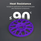 FLASHFORGE ABS Pro Filament 1.75mm Purple, 3D Printer Filament 1kg (2.2lbs) Spool-Dimensional Accuracy +/- 0.02mm, Hot Deformation Below 90℃, Great for Printing Heat-Resistant Functional Parts