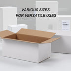 Calenzana 8x5x5 Shipping Boxes Set of 40, White Corrugated Cardboard Box for Mailing Packing Gifts Small Business