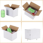 Calenzana 7x5x5 Shipping Boxes Set of 40, White Corrugated Cardboard Box for Mailing Packing Gifts Small Business