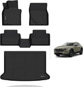 KELCSEECS® Floor Mats & Cargo Liner Custom for 2025 2024 2023 2022 2021 2020 Mazda CX-30 Only FWD All Weather Protection Waterproof TPE Floor Liners Front & Rear Row Full Set Accessories Black