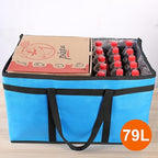 Bodaon 5-Pack Cooler Insulated Food Delivery Bag, Rideshare Delivery Bag, XXX-Large Thermal Bags for Catering/Hot Pizza, Travel/Camping/Picnic/Grocery Reusable Warmer Frozen, Blue-Black Edge