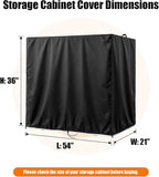 Kasla Storage Cabinet Cover, Outdoor Chest Storage Waterproof Cover, Weatherproof Cabinets Covers for Kitchen Patio Garden Backyard - 54"Lx21"Wx36"H