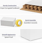 25 Pack Shipping Boxes 7x5x3 Inches, White Corrugated Cardboard Mailing Box for Packing, Mailing, Small Business,Literature Mailer