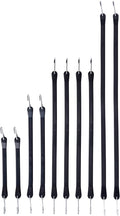 Rubber Bungee Cords with Hooks, Heavy Duty Bungee Straps, Assorted Sizes with 1.8X Max Stretch & Over 176 lbs Load, Black, 100% EPDM Rubber & S Hooks for Cargo, Tarps, 10", 15", 21", 31" (10 Pack)