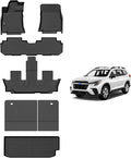 AIPOIL® Floor Mats & Cargo Liner Set for 2019-2025 Subaru Ascent 7/8 Passenge All Weather Protection TPE Anti-Slip Automotive Full Set Custom Car Mats Accessories - Black