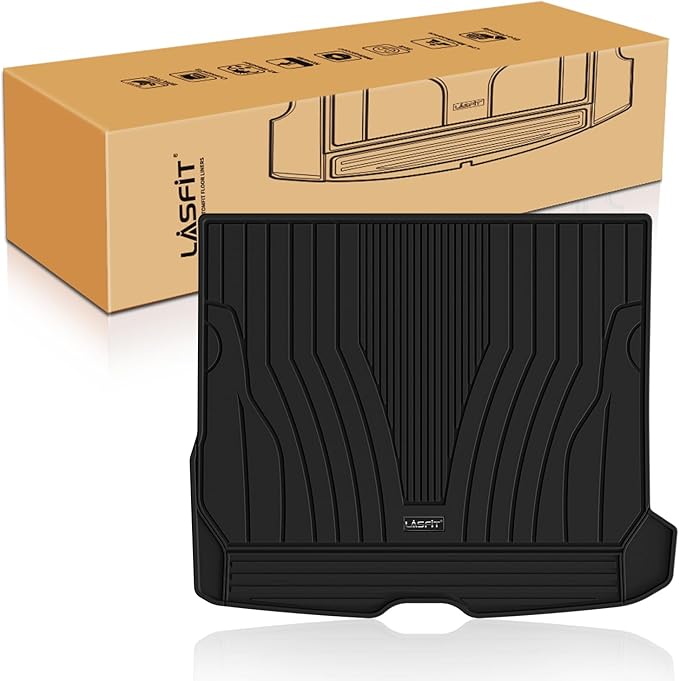 LASFIT Cargo Mat for Mercedes Benz GLC SUV 2026 2025 2024 2023 300 / AMG / 63AMG S E (Not Fit PHEV (350e)), All Weather TPE Cargo Liner Custom Fit GLC 2023-2026 Trunk Mat, Black