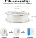 iSANMATE ASA 3D Printer Filament 1.75mm 2KG (4.4lbs), UV & Weather Resistant 3D Printer Filament Perfect for Outdoor Functional Parts, Black+White