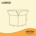 The Boxery Moving Boxes 10-Pack Large | 18x18x18 inch Brown/Kraft Corrugated Cardboard Packing, Moving & Storage for Business/Home – Durable - Eco-Friendly, Recyclable - Made in the USA