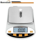 Bonvoisin Lab Scale 3000gx0.01g Digital Precision Analytical Balance - High Precision Electronic Scale for Jewelry, Kitchen, Scientific, and Laboratory Use